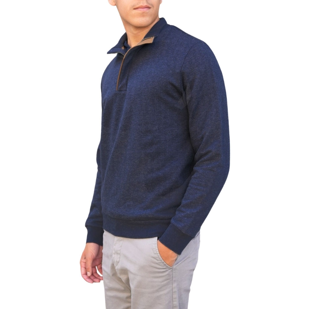 Hackett Blue Half Zip Jumper side