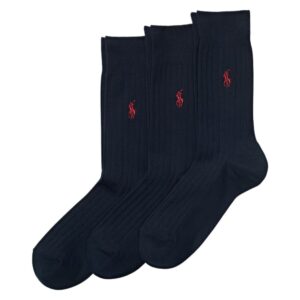 Polo Ralph Lauren 3 Pack Navy Cotton Socks