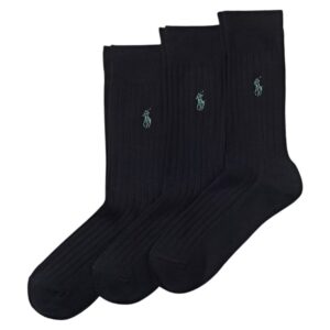 Polo Ralph Lauren Black 3 Pack Cotton Socks