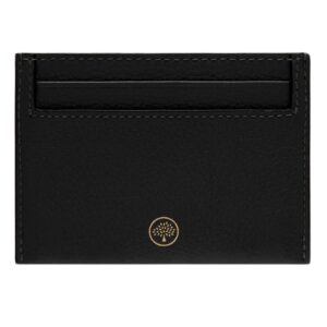 Mulberry Black Small Classic Grain Continental Credit Card Slip