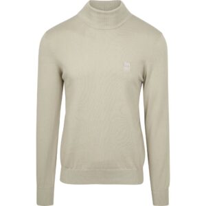 BOSS Rollneck Regular-fit Light Beige Sweater in Cotton and Cashmere