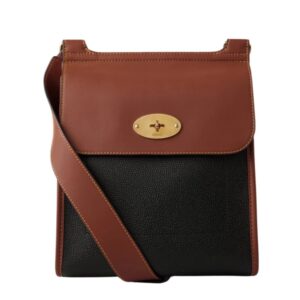 Mulberry Antony Black and Cognac Eco Scotchgrain and Flat Calf