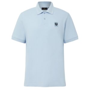 BELSTAFF Tipped Cotton Pique Sky Blue Polo