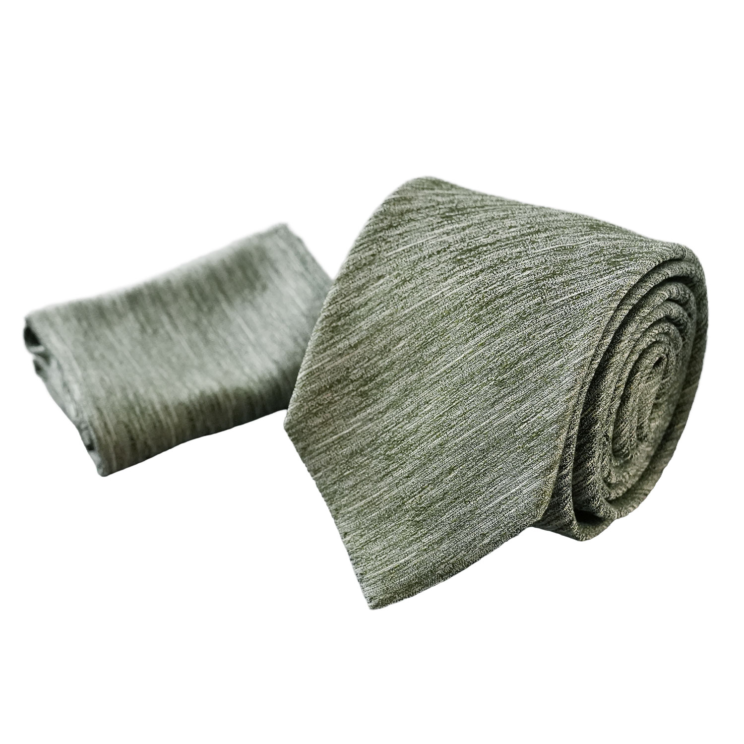 Warwicks Soho Twisted Silk Green Tie and Handkerchief Set