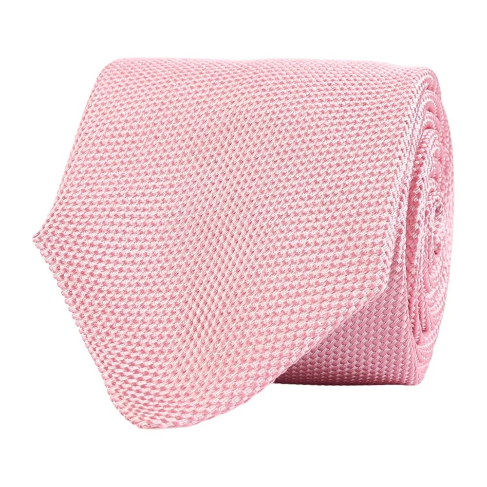 Amanda Christensen Pure Silk Pink Textured Tie 1