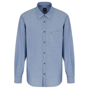 Armani Exchange Blue Shirt Chambray Regular Fit