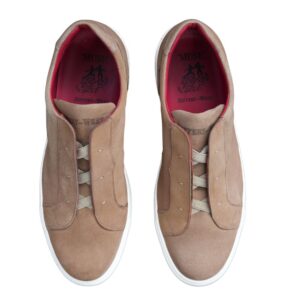 Jeffery West Apollo Adrar Suede Beige Laceless Trainers