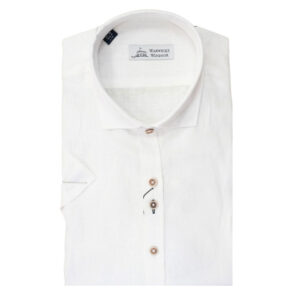 Warwicks White Linen Short Sleeve Shirt