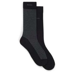 BOSS Two Pack Black Socks