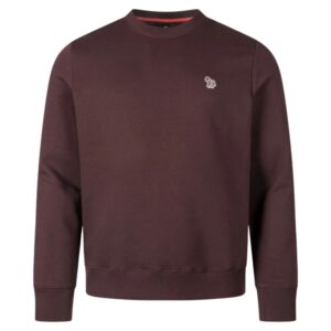 PAUL SMITH Burgundy Organic Cotton Zebra Logo Sweatshirt