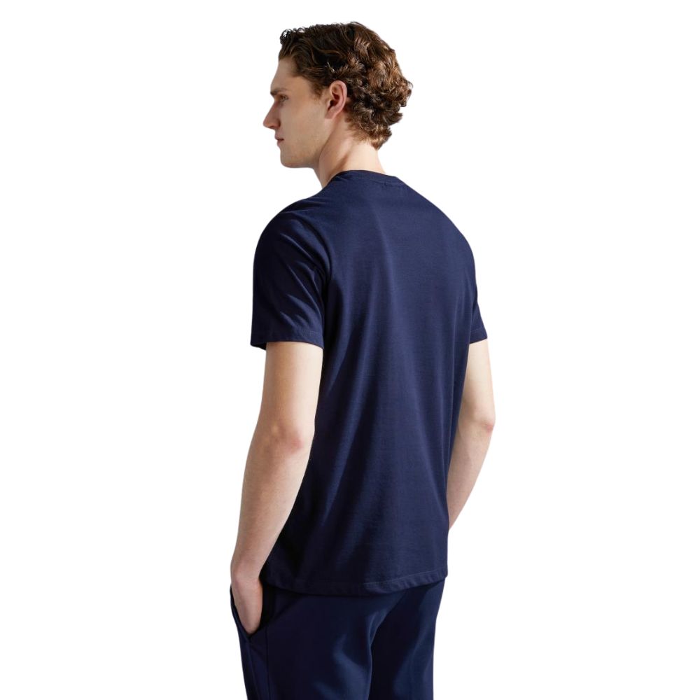Paul & Shark Navy Cotton T-Shirt with Printed Shark