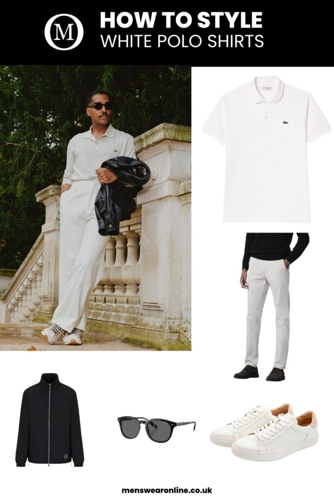 style a white polo shirt