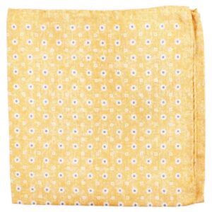 Amanda Christensen Floral Yellow Mélange Pocket Square