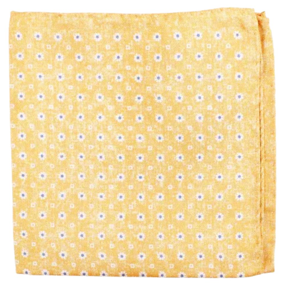 Amanda Christensen Floral Yellow Melange Pocket Square 1