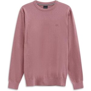 Bugatti Cotton and Cashmere Crew Neck Soft Pink Sweater