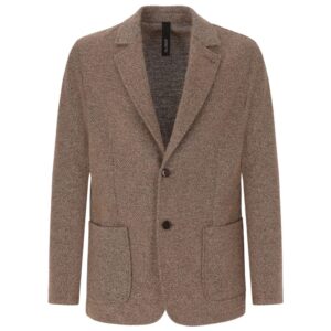 Distretto Pad Textured Taupe Deconstructed Jacket