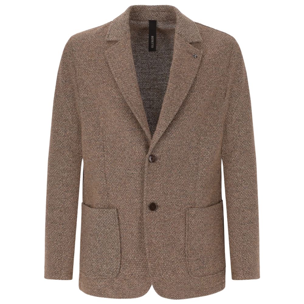 Distretto Pad Textured Taupe Deconstructed Jacket