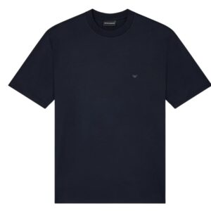 EMPORIO ARMANI Travel Essentials Lyocell-blend Navy T-shirt