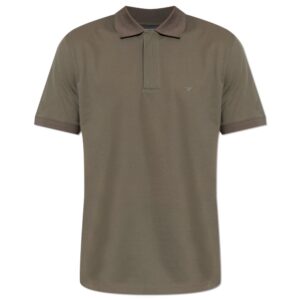 EMPORIO ARMANI Travel Essentials Green piqué polo shirt