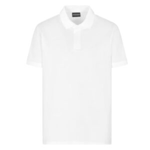 EMPORIO ARMANI Travel Essentials White piqué polo shirt