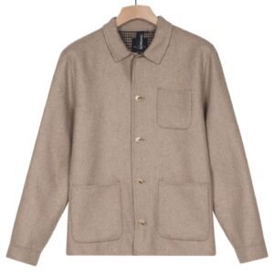 Giordano Flannel Buttoned Beige Overshirt