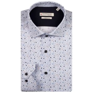 Giordano Maggiore All over Cross Patterned Light Blue Shirt