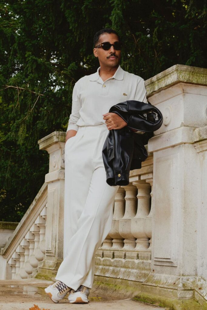 style a white polo shirt