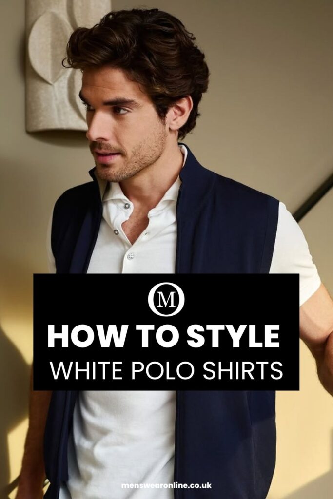 style a white polo shirt