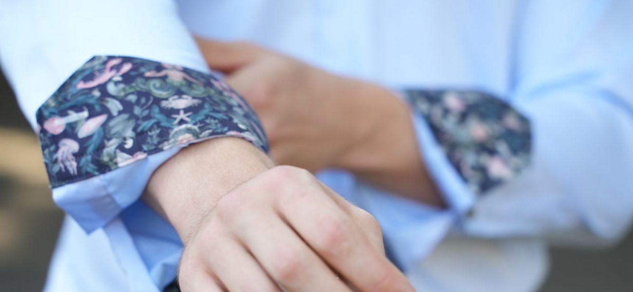 Printed Trim Mens Shirts