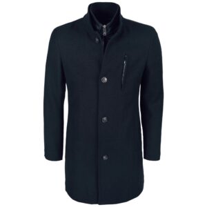 Roy Robson Navy Wool Overcoat With Detachable Insert