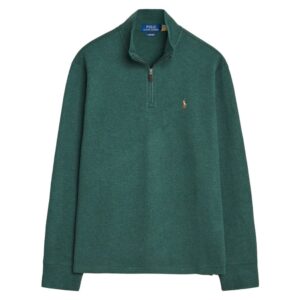 POLO RALPH LAUREN Classic Double-Knit Green Quarter-Zip