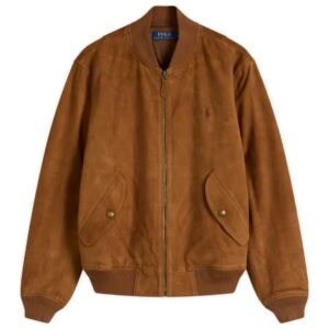 Polo Ralph Lauren Brown Suede Bomber Jacket
