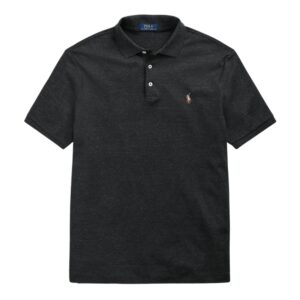 POLO RALPH LAUREN Slim Fit Soft Cotton Dark Grey Polo Shirt