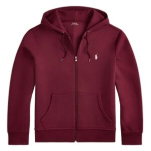 POLO RALPH LAUREN Double-Knit Full-Zip Burgundy Hoodie