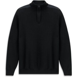 Bugatti Navy Basket Weave Half Zip Jumper