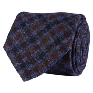 Amanda Christensen Classic Navy Country Check Tie