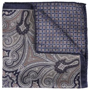 Amanda Christensen Double Faced Navy Pocket Square