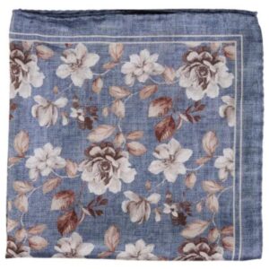 Amanda Christensen Floral Mélange Blue Pocket Square
