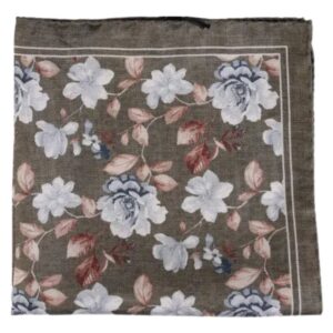 Amanda Christensen Floral Mélange Green Pocket Square