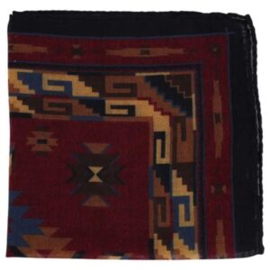 Amanda Christensen Inca Patterned Burgundy Pocket Square