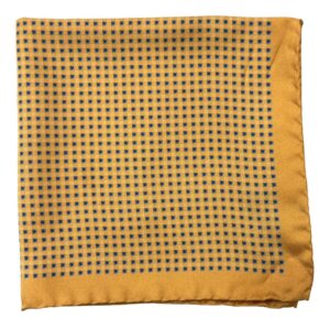 Amanda Christensen Micro Squares Patterned Yellow Pocket Square