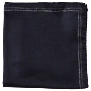 Amanda Christensen Plain Mélange Navy Pocket Square