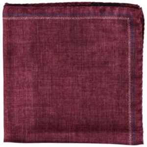 Amanda Christensen Plain Mélange Wine Pocket Square