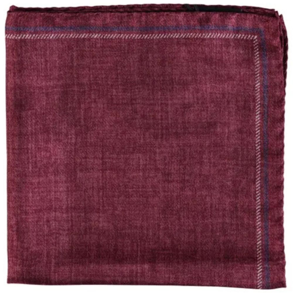 Amanda Christensen Plain Mélange Wine Pocket Square