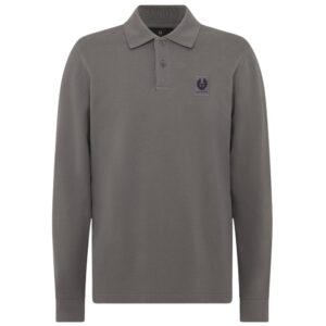 BELSTAFF Cotton Pique Tornado Grey Long Sleeved Polo
