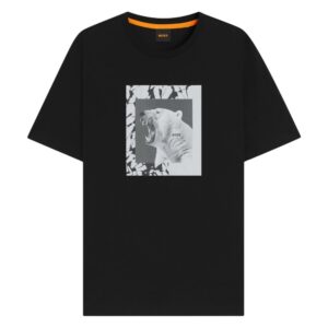 BOSS Cotton Jersey T-shirt with Polar Bear Graphic