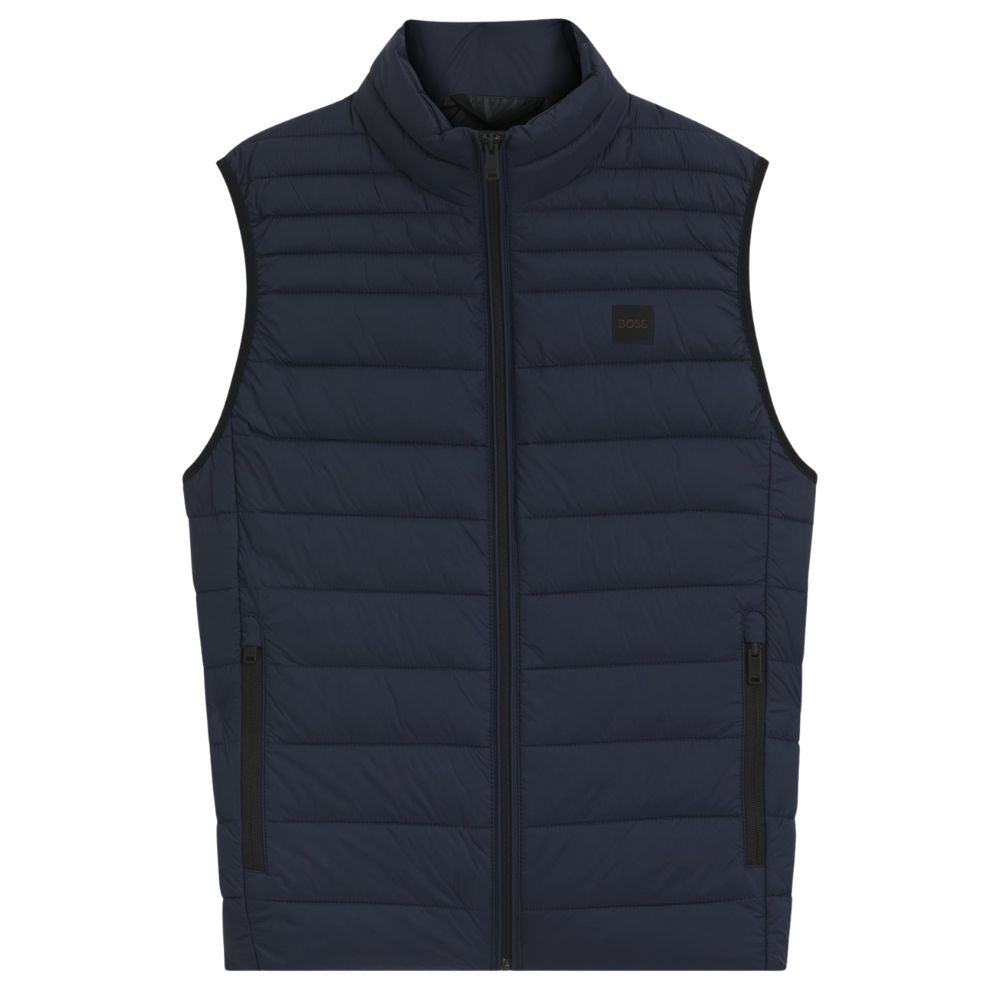 BOSS Packable Slim-Fit Gilet With Water-Repellent Mixed Quilting