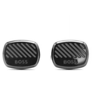 BOSS Textured Black Cufflinks