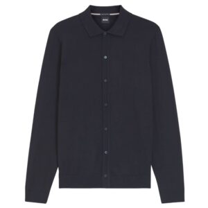 BOSS Virgin Wool Navy Sweater Helbert