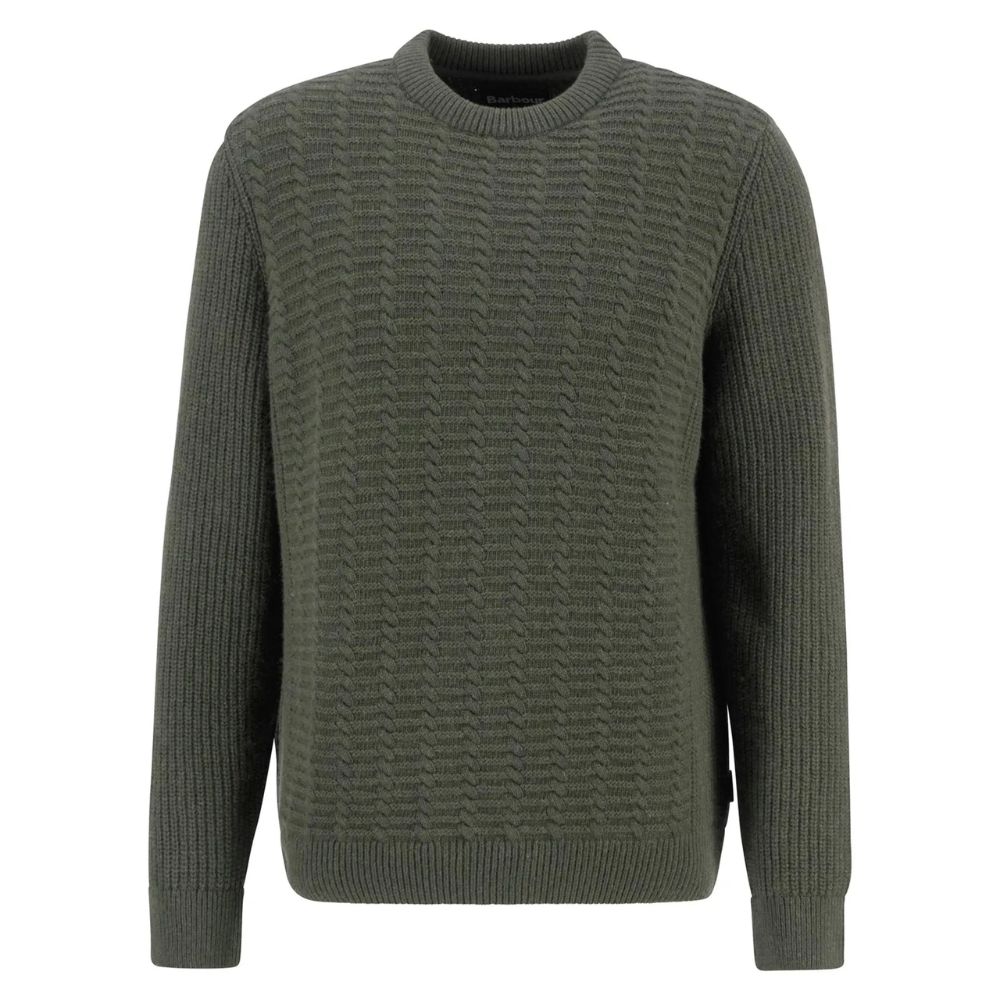 Barbour Cleverland Green Crew Neck Jumper